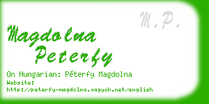 magdolna peterfy business card